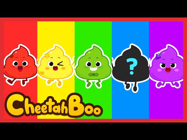 [🎉New] 🌈Rainbow Poo songs | Colorful Rainbow | Color songs | Nursery rhymes | #Cheetahboo