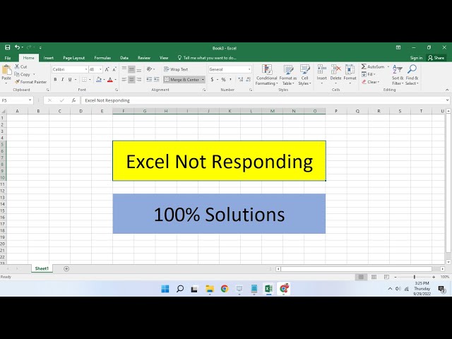 Excel Not Responding | Excel Hang Issue in Windows | 100% Solutions