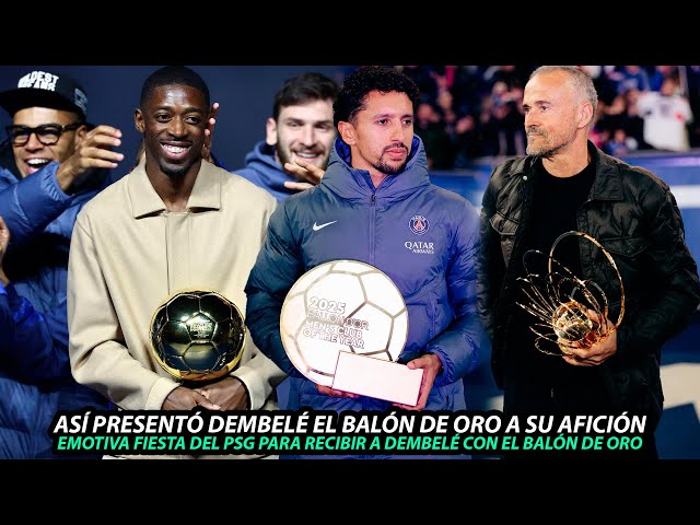 Así PRESENTÓ DEMBELE el BALÓN DE ORO en el PARQUE de los PRINCIPES #futbol #dembele #futebol
