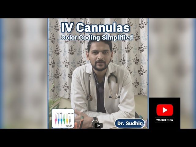 IV cannulas | color coding simplified by Dr Sudhir | For easier nursing care at clinical practice 