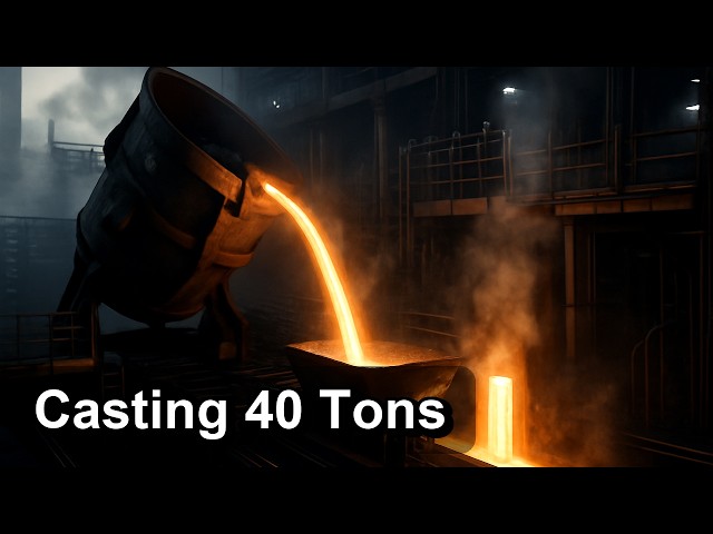 How a 40‑Ton Steel Slab Is Cast (Continuous Caster)