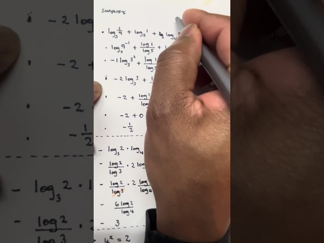 Solving logarithmic problems
