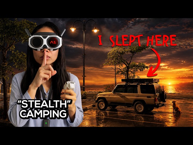 I stealth car camping in Banting with my 35 years old Land Cruiser | Antigravity A1 Drone