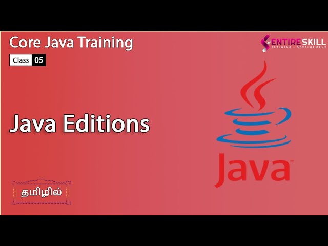 Editions in Java in Tamil - Beginners to Advanced Level (Master Course) - Entire Skill