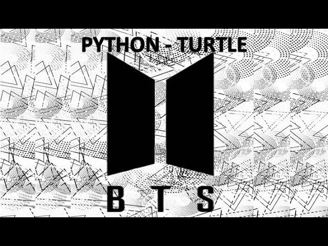 😊 BTS logo 😍🔥🥰🥰🐍 python turtle programming..#pythonprogramming #youtubevedio #treanding #art #bts