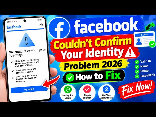 Facebook Couldn't Confirm Your Identity Problem | How to Fix Facebook Identity Verification Error
