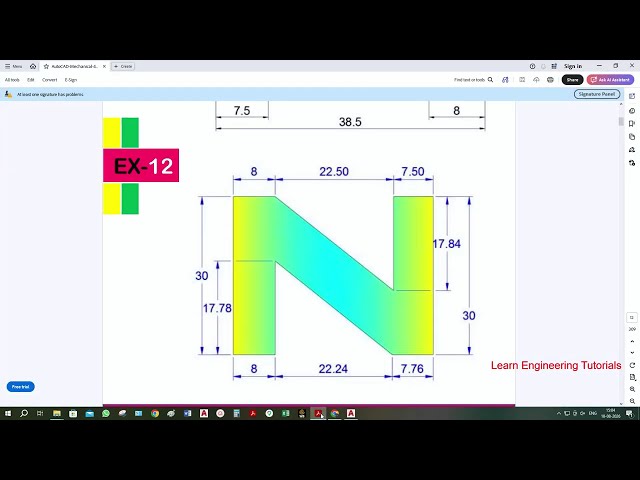 AutoCAD Mechanical Engineering Exercises -12