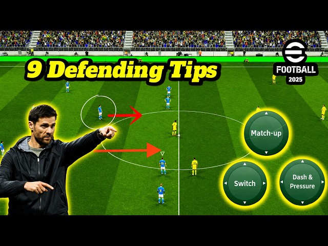 9 Defending Tips & Tricks To Make you Pro!! eFootball 2025 Mobile🎮