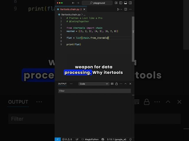 Flatten a Nested List Like a Pro With itertools.chain.from_iterable!