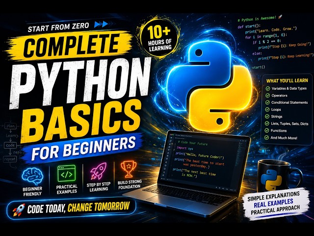 Python Programming for Beginners 🐍 | Learn Python From Scratch