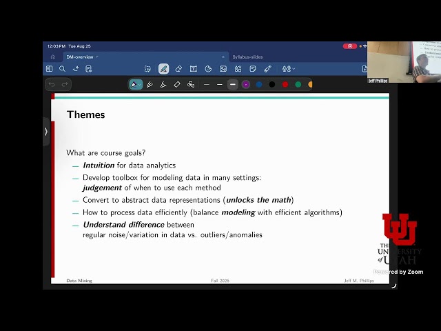 UUtah CS5140 Data Mining | Fall 2026 | L1 Class Overview