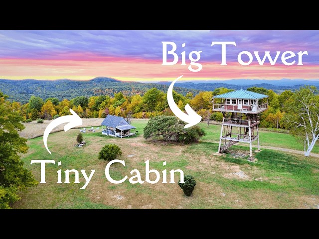 Man Buys 40 Acres In Rural New York, Builds Homestead with 40ft Lookout Tower