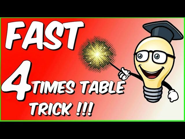 Fast 4 Times Table trick - The Brick Method
