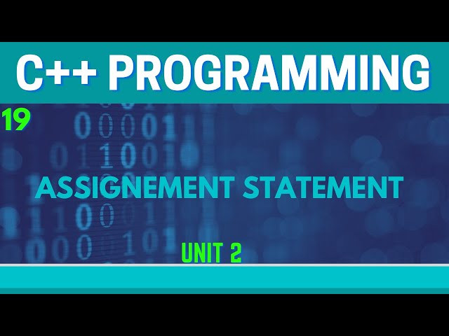 Assignment Statement & Operator in C++(Urdu/Hindi)