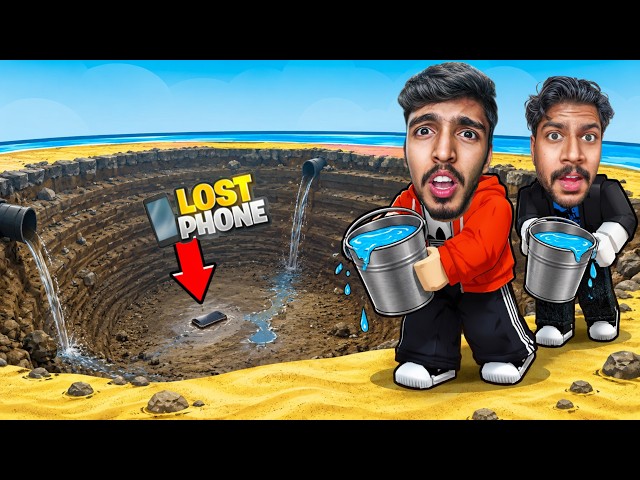 We Lost Our Phone in a Lake... So We Drained It in Roblox!
