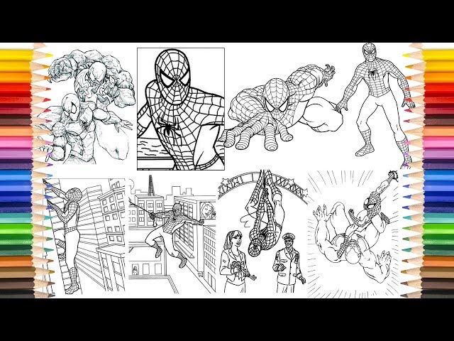 SPIDER-MAN Old Videos Coloring Book | Very First 120+ Spider-Man Video Coloring Pages