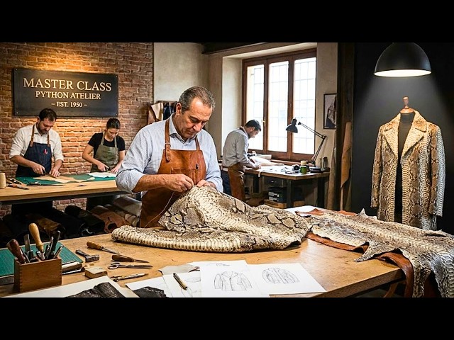 Inside a Master Class Python Jacket Workshop: The Incredible Craftsmanship Behind a $50k Coat
