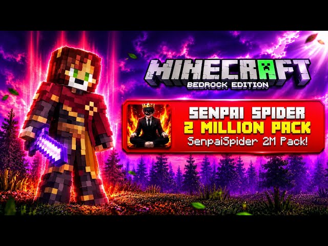 SenpaiSpider 2 Million Texture Pack for MCPE! 😱 (Custom Totem & Java UI)