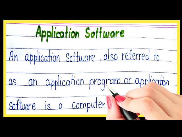 Definition of application software | What is application software | Types of application software
