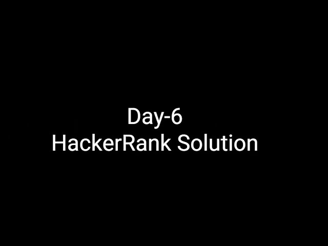 🎯100 Days of Coding: Day 5 | HackerRank Questions & Solutions |