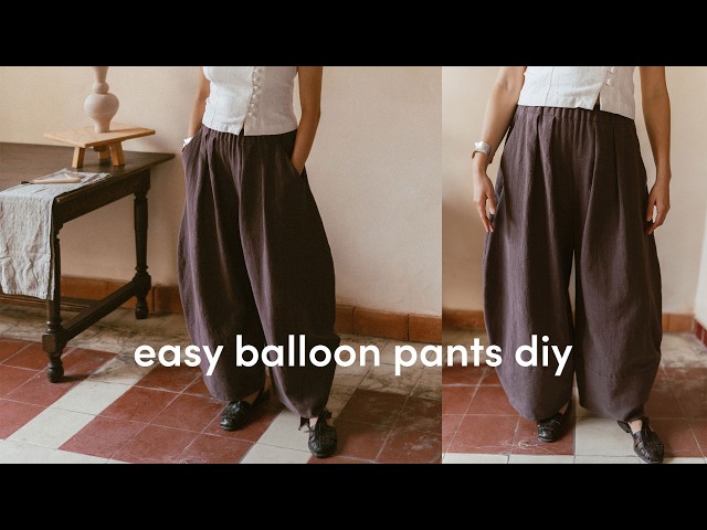 Easy Balloon Barrel Pants Tutorial  | How to sew the Nikka pants