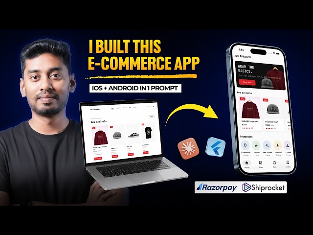I Built a Full E-Commerce App With AI in ONE Prompt (iOS + Android) 🤯