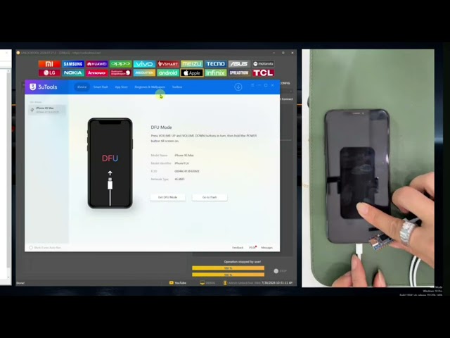 Iphone Xr - Iphone 11 pro Max bypass using rp2350 usb ramdisk A12-A13 Video Guide Unlocktool 2026