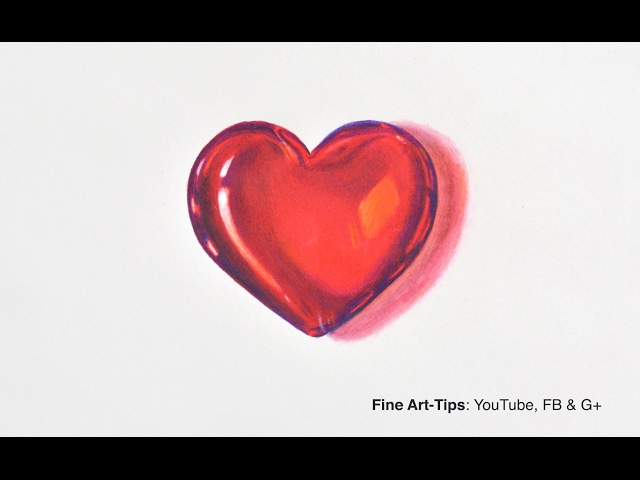 How to Draw a Crystal Heart - Saint Valentine's DIY - 3D
