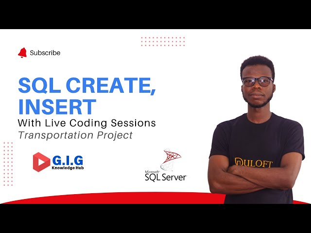 SQL Create, Insert Transportation Project