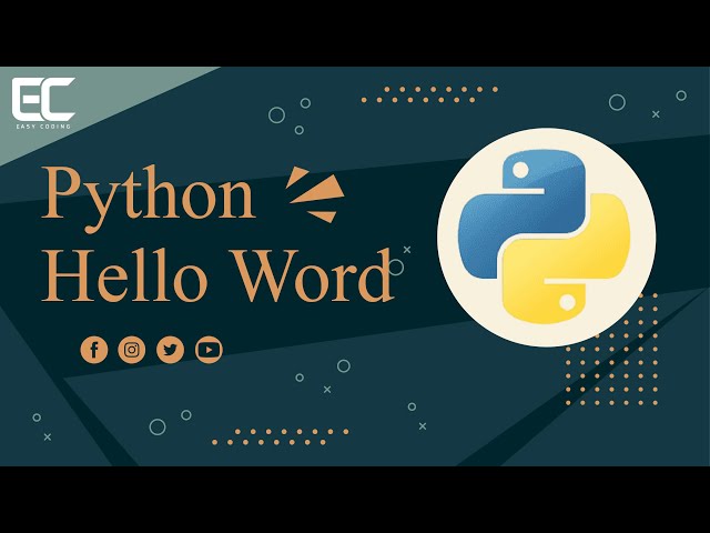 Hello word in Python | Python Tutorial || Programming in python || EasyCoding || easycodingbd