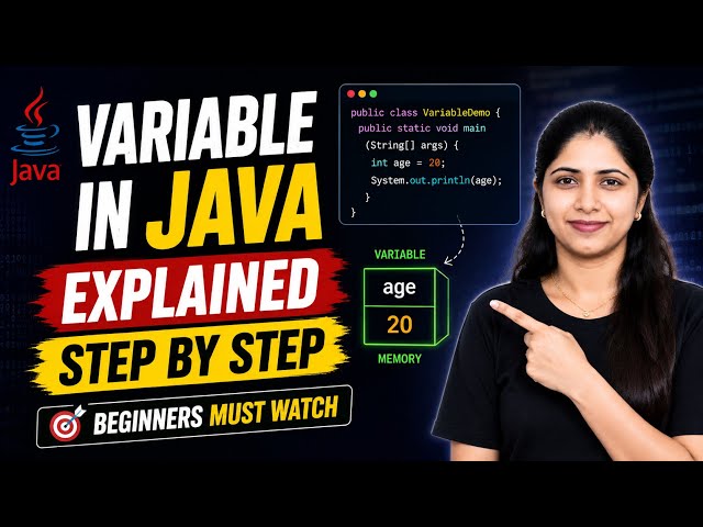     Variable in Java Explained with Code | Java Tutorial Series #2
