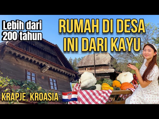 UN PUEBLO CIENTIANO CON SUS CASAS DE MADERA, KRAPJE, CROACIA #56