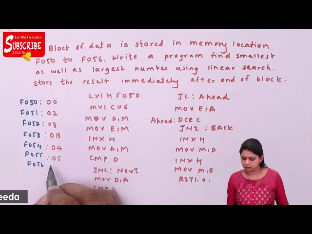 Assembly Language Programming in 8085 Microprocessor (Example 3) - Instruction Set and Programming
