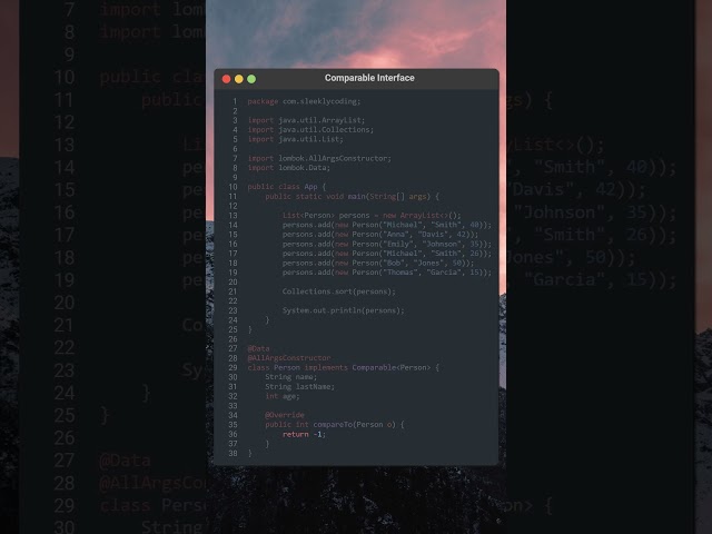 How to Sort Objects by Property Using the Comparable Interface in Java
