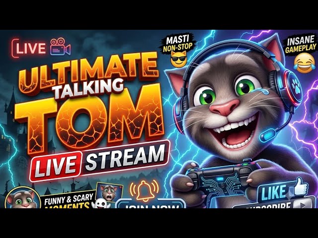 talking tom ka funny game live 😹🎮🔴