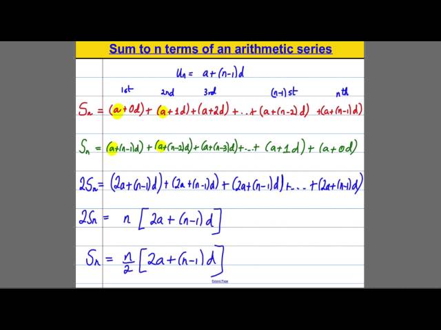 (7) Sequences and Series