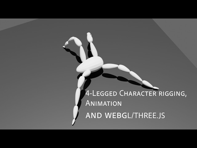 Part 3: Blender Creature Rigging - Animation - Threejs:  Exporting the GLTF Model