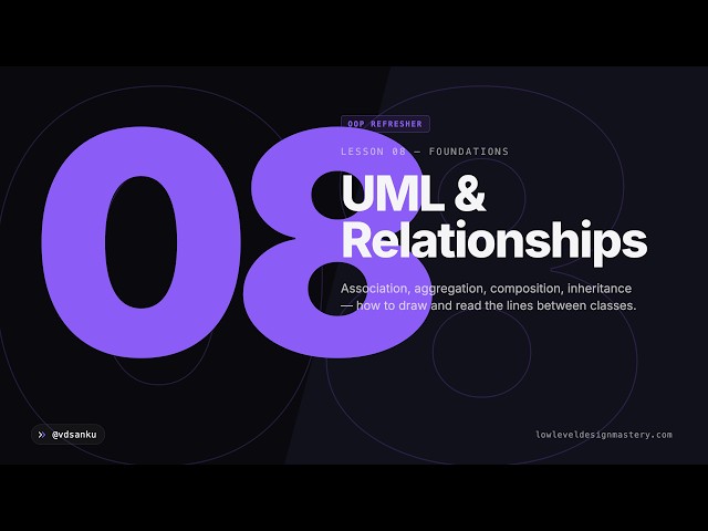 UML Diagrams & Relationships — Python & Java Explained | OOP Refresher #8 · LowLevelDesign Mastery