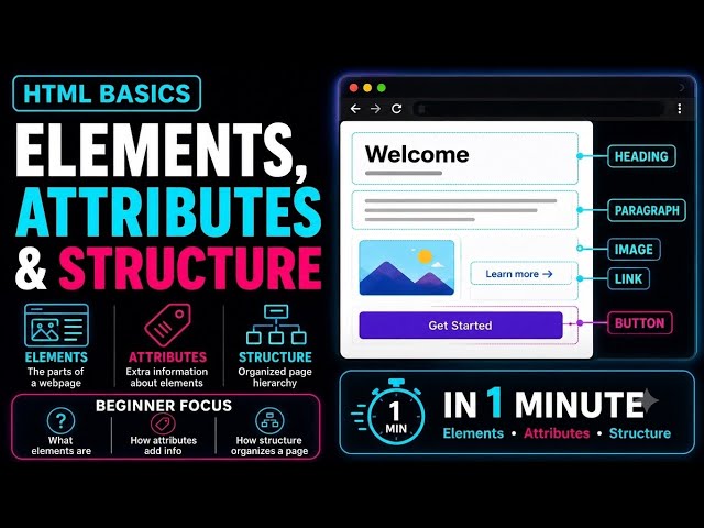 HTML Basics: Elements, Attributes & Structure | Web Development
