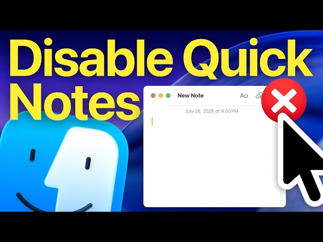 How to Disable Quick Note on macOS