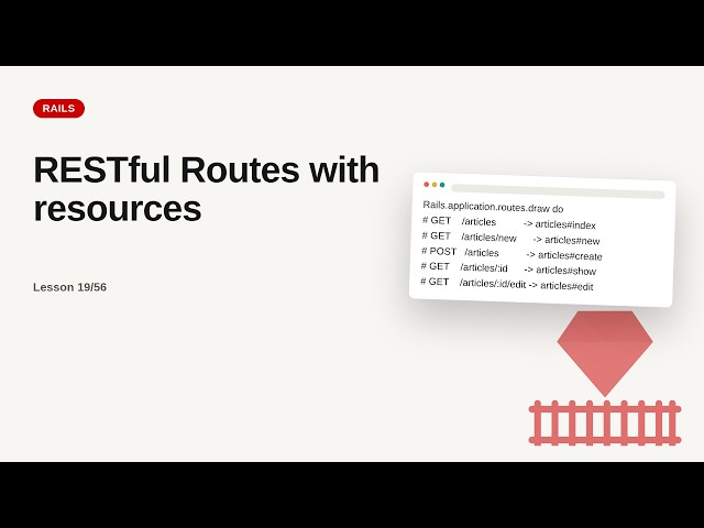 Ruby on Rails - Web development basic Series: RESTful Routes with resources