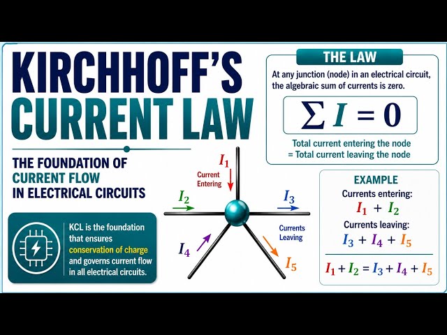 Kirchhoff's Current Law | The Foundation of Current Flow in Electrical Circuits | Uplatz