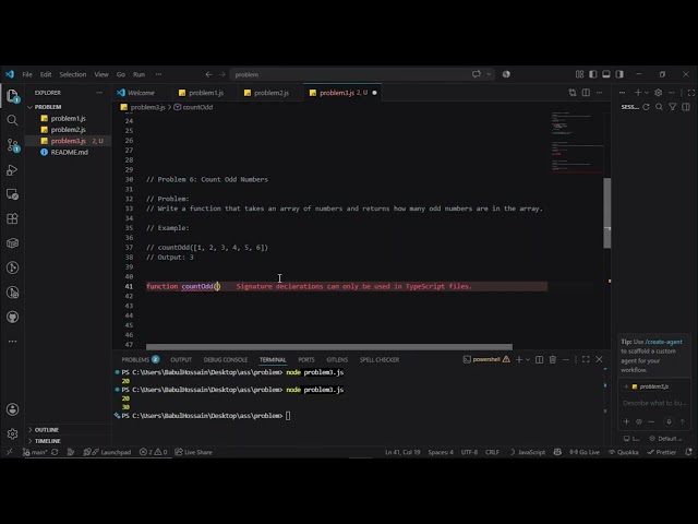 JavaScript Problem Solving for Beginners #5 | Sum, Count Odd & Find Average