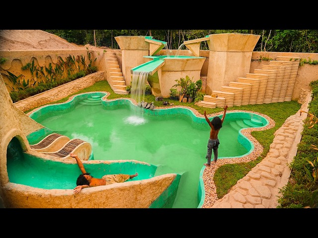 I Spent 2 Years Building Billionaire Unique Water Slide into Underground Swimming Pool Luxury Villa