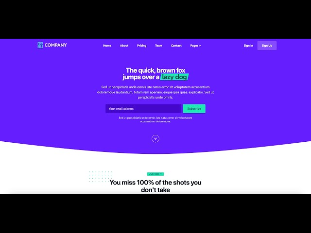Tailwind React Typescript Saas Website