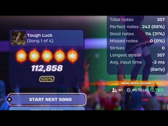 tough luck. 100% tap/vocals