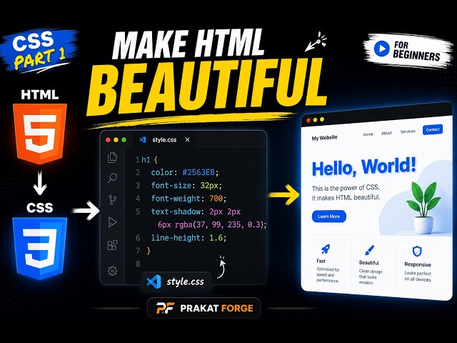 Learn CSS from Scratch | CSS Basics for Beginners (Part 1)