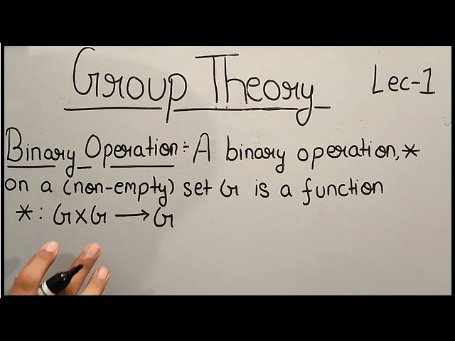 Group Theory | Binary Operation | Lecture 1 |Theta Classes