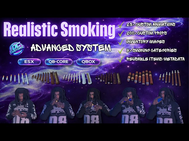 Realistic Smoking Script Fivem + Custom Props/Animations