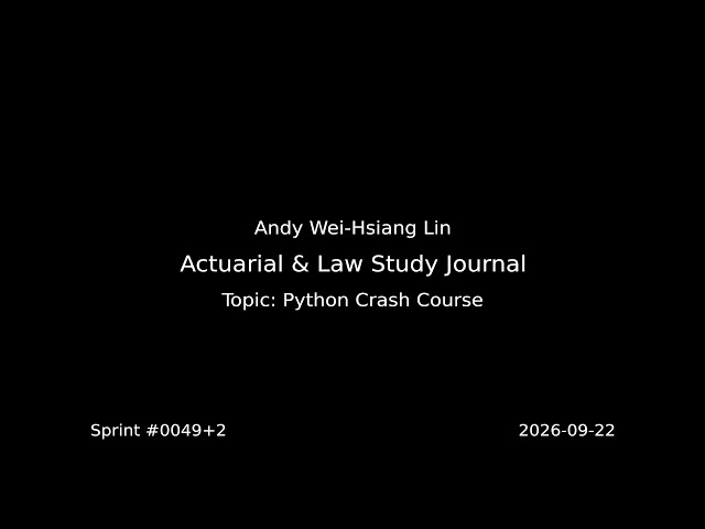 2026-09-22 | Python Crash Course